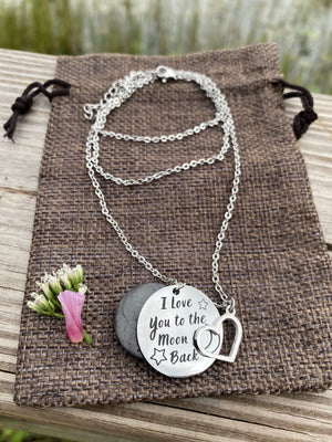 Love You to the Moon and Back Necklace – It Parkles Papa